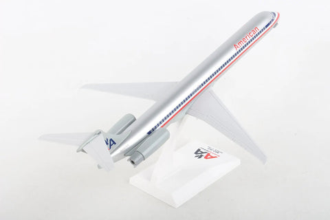 American Airlines MD-80 Model Airplane Kit 1:150 Scale With Snap-Fit Assembly And Display Stand Old-School AA Livery