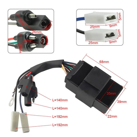 High Performance CDI Module Box Ignitor For Polaris Sportsman 335 400 500 Scrambler 500 Magnum 425 with connectors and dimensions