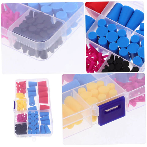 Heavy Duty Flexible Silicone Water Sealing Plugs With Tapered Design For High Temp Lab Use And Secure Stopper Kits To Prevent Leaks in storage box