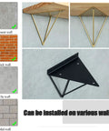 Legit Heavy Duty Wall Shelf Brackets Set Of Two, Built Different Metal Floating Shelf Supports on various wall types.