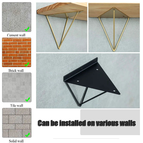 Legit Heavy Duty Wall Shelf Brackets Set Of Two, Built Different Metal Floating Shelf Supports on various wall types.