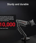 Legit Heavy Duty Monitor Arm With Sleek Cable Routing, Smooth Tilt And Swivel Flex, Takes Displays Up To 39 Inches, Ergonomic Vesa Mount for a clean workspace setup, showcased in a durable black design.