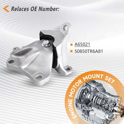 Honda Civic 1.8L Beefed Up Engine Mount Set For 2012 2013 2014 2015 Front Motor Mount Rear Torque Strut Mount And Transmission Mounts Replacement Kit Built For A Smooth Quiet Ride, showing the aluminum front motor mount.
