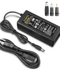 Beefy 48V 3A Power Supply For POE Switch And CCTV Camera, 144W AC/DC Adapter with multiple DC plugs shown