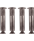 Straight Up Strong Aluminum Sex Bolt Mounting Screws For Surface Door Closers Pack Of Four showing four heavy duty aluminum fasteners.