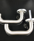 Beefy 304 Stainless Steel Door Handle Lock Set For Interior Doors With Sliding Doors And Bathroom Levers, satin silver finish