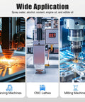 Heavy Duty Mist Coolant Lubrication Spray Kit For Precision Metalwork Machining applied in carving, CNC, and milling machines.