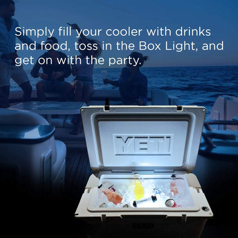 Cooler Box Light Waterproof Rechargeable LED For Outdoor Use Fits Yeti RTIC Orca And Other Top Coolers USB C Powered