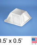Heavy Duty Self Adhesive Rubber Feet 50 Pack Clear Trapezoid Bumper Pads 0.5x0.5in protective surface support