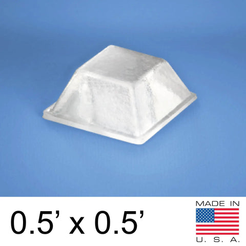 Heavy Duty Self Adhesive Rubber Feet 50 Pack Clear Trapezoid Bumper Pads 0.5x0.5in protective surface support