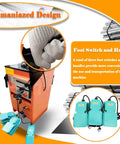 Heavy Duty Electric Rebar Bender And Cutter Combo 1 Inch Steel Bar Tool with foot switch and handle for operation.