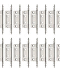 16 Piece Nickel Plated Flush Cabinet Hinges Hidden 2 Inch Door Hinges For Drawers And Wardrobes Durable Replacement Kitchen Cabinet Hardware With Scratch Resistant Finish No Brainer Install For A Slick Look