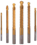 Top Shelf Titanium Coated High Speed Steel Twist Drill Bit Set With Killer Cutting Speed For Wood And Metal Ultra Sharp Precision 6 pieces