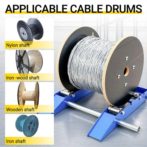 Workhorse Heavy Duty Cable Drum Roller And Wire Unwinder Dispenser For Drum Reels Up To 39.4 Inches Wide with cable spool