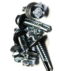 Close-up of 2000 Piece Self Drilling Hex Head Sheet Metal Screws Kit With Washer Do It All Hardware Fasteners Assortment