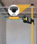 Beefed Up Pro Grade Telescoping Laser Pole With Tripod For Rotary And Line Lasers, 12 Feet 3.7 M Adjustable Height, Installed