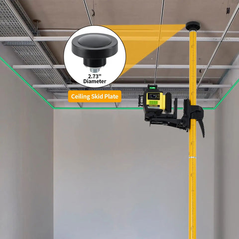 Beefed Up Pro Grade Telescoping Laser Pole With Tripod For Rotary And Line Lasers, 12 Feet 3.7 M Adjustable Height, Installed
