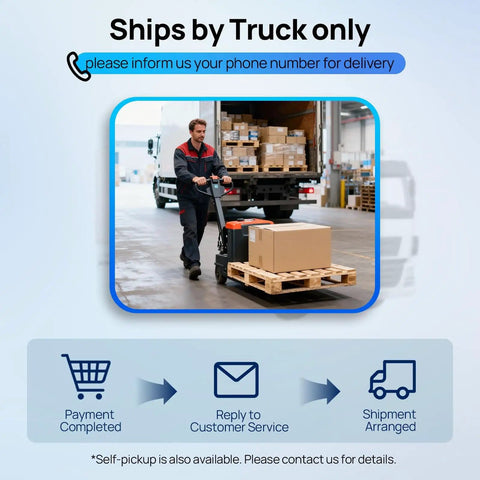 Worker loading a truck with Powermega 48V 314Ah LiFePO4 Battery Energy Storage System boxes for shipping