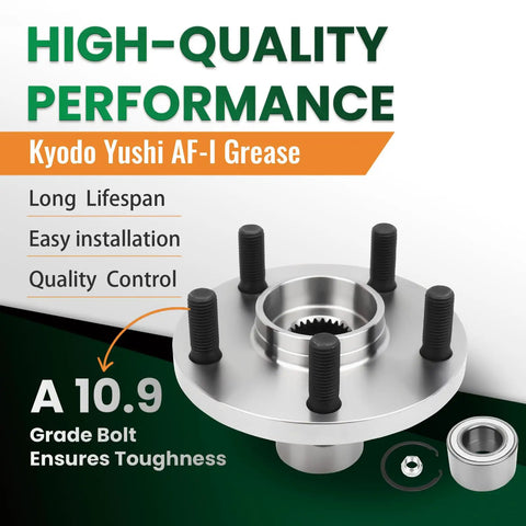 Front Wheel Hub And Bearing Assembly Left And Right For Pontiac Vibe 2003 Through 2010 Toyota Celica high-quality performance