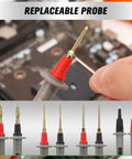 Replaceable probes from 27 Piece Multimeter Test Leads Set With Alligator Clips And Needle Probes, CAT III 1000V CAT IV 600V.