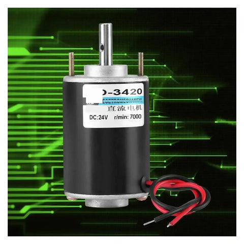 High Torque DC Gear Motor 12V 24V 3500-7000 RPM 30W Reversing Wiring Worm Drive Adjustable Speed Micro Turbine Gearbox
