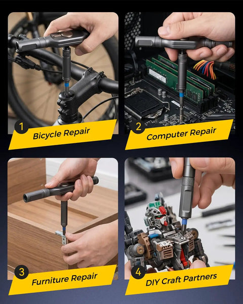 Ratcheting Screwdriver Set With 71 In 1 Magnetic Bits, S2 Steel used for bicycle, computer, furniture and DIY robot assembly.