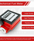 1.5 Inch Aluminum Mechanical Fuel Flow Meter FM-40 Series With Four Digital Readout, for diesel and kerosene transfer
