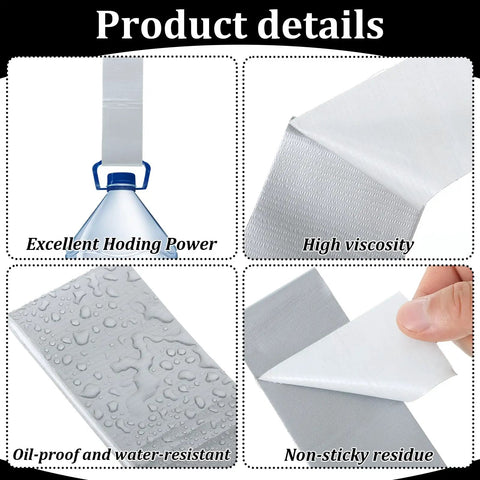 Image showing Six Pack Mini Pocket Duct Tapes Travel Size 1.77 Inch By 9.84 Feet Flat Fold Heavy Duty Waterproof Cloth Base Tape details.