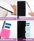 Two Piece Monitor Memo Board Set For Office Desk Organization And Note Taking Sticky Note Holder Side Panels shown with sticky notes.