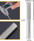 Close-up of 8 Piece Diamond Chainsaw Sharpener Burr Stone Files Set Built Tough For Real Pro Grade Sharpening Power Heavy Duty Titanium Plated
