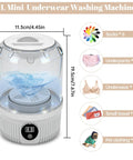 Sleek Mini Portable Washing Machine With Bright Digital Screen And Cordless Battery For Hella Fast Loads Designed For Lazy Dorm Days And Smooth Hotel Stops Keeps Your Threads Looking Fresh in compact design with water motion.