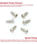 1200-Piece Phillips Self-Tapping Micro Screw Assortment Kit M1-M1.7 Nickel Screws with standard cross groove