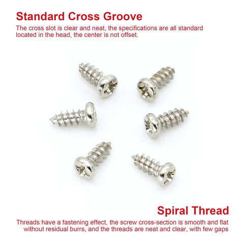 1200-Piece Phillips Self-Tapping Micro Screw Assortment Kit M1-M1.7 Nickel Screws with standard cross groove