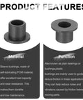 Dope 8 Pack Flanged Sleeve Bearing Set Black POM Plastic Bushing 5mm ID 7mm OD 7mm Length Flange Diameter 11mm Thick 1mm For Small Motors DIY Projects And Precision Axial Bushings, black POM flanged bushing