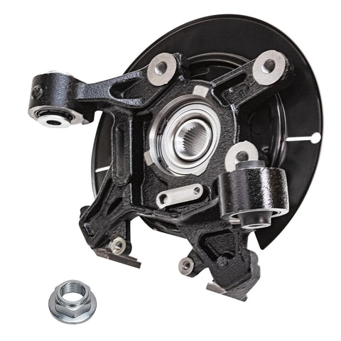 Two Piece Kit Rear Steering Knuckles With Wheel Bearing Hubs For 2006 2010 Ford Explorer Mercury Mountaineer And 2007 2008 2009 Explorer Sport Trac Replacement, black