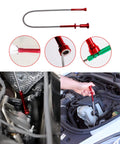 Magnetic Flexible Claw Grabber Pickup Tool With LED Light for cars in use, showing 24 inch reach in engine