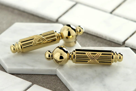 Heritage Centerset Lavatory Faucet In Polished Brass With Brass Pop Up Drain Solid Brass Construction Drip Free Ceramic Disc Cartridge