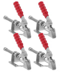 Heavy Duty Push Pull Toggle Clamps 4 Pack Set Adjustable Quick Release Horizontal Workholding Fixture For Woodworking Carpentry And DIY Projects