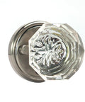 Crystal Privacy Glass Door Knobs With Locking Mechanism In Silver Vintage Style Interior Door Handles For Bedroom And Bath