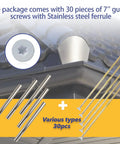 30 Sets White 7 Inch Gutter Screws With Stainless Steel Ferrule Durable Gutter Nails And Spikes Easy To Install Secure Gutter Fasteners For Renovation And Maintenance Of Gutters