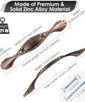 5 Inch Brushed Antique Copper Cabinet Pulls Set Of 10 Solid Arch Drawer Handles For Kitchen Cabinets And Dressers Durable Hardware
