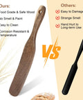 Wooden Skinny Spurtle 10 Inch For Sourdough Starter And Bread Mixing with comparison to plastic spurtle