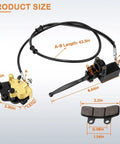 Front Hydraulic Disc Brake Master Cylinder Caliper Assembly With Pads For 50cc 70cc 90cc 110cc And 125cc Dirt Bikes Pit Bikes