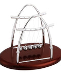 Newton's Cradle Desk Toy For Home Office Stress Relief With Metal Balance Balls Pendulum Demonstrating Momentum And Energy