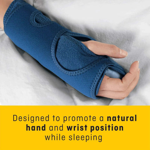 Night Wrist Sleep Support With Adjustable Fit For Injured Wrists, Delivers Moderate Stabilization And Carpal Tunnel Relief, Navy