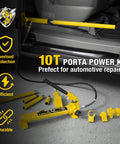 Beefy 10 Ton Porta Power Kit Hydraulic Ram Jack Pusher Puller For Auto Body Frame Repair With Blow Mold Carrying Case
