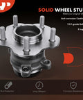 Rear Wheel Bearing And Hub Assembly For Nissan Rogue Rogue Sport And Qashqai 5 Lug FWD Only high load capacity side view