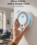 Interconnected Smoke And CO Alarm 6 Pack With Wireless Interconnection No WiFi 10 Year Sealed Lithium Battery Maintenance Free No Drama Battery Changes Easy Setup Loud Siren Low Battery Chirp Free Home Safety wall-mounted smoke and CO alarm, no wiring