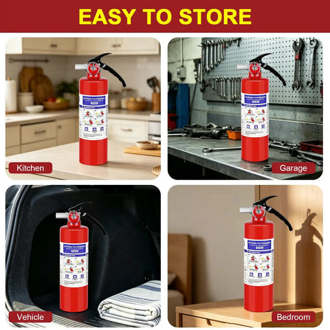 Top Shelf Two Pack Dry Chemical Fire Extinguishers With Wall Bracket 2.5 Lb 1A 10B C Rated Badass Heat Resistant Home Garage Auto And Shop Killer Safety Gear