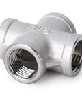 Stainless Steel 4 Way Pipe Fittings 1 Inch X 1 Inch X 1 Inch X 1 Inch NPT Female Threads 304 Grade For Corrosion Resistance And High Temperature